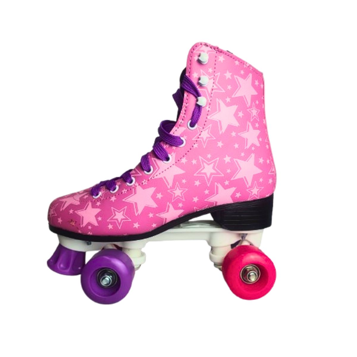 Patins Roller Retrô Clássico Rosa 4 Rodas - Bbr Toys Patins Roller Retrô Clássico Rosa 4 Rodas - Bbr Toys